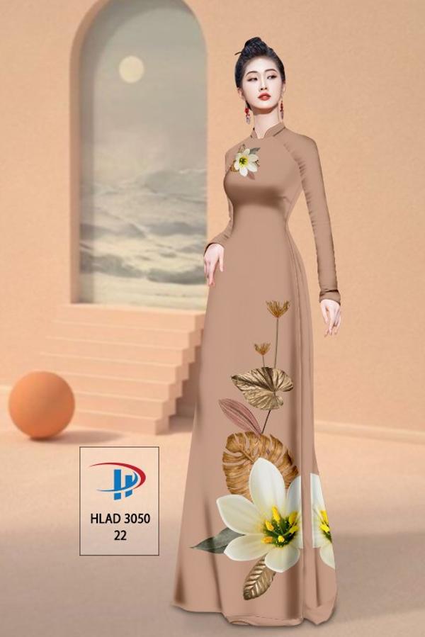 Vải Áo Dài Hoa In 3D AD HLAD3050 6